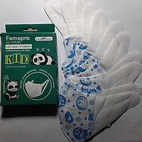 Khẩu trang y tế trẻ em NAM ANH FAMAPRO 5D từ 1 đến 6 tuổi thiết kế 3D siêu vừa vặn, Không bí thở Hộp 10 cái