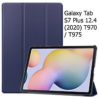 Bao Da Cover Dành Cho Máy Tính Bảng Samsung Galaxy Tab S7 Plus 12.4 (2020) T970 / T975 Hỗ Trợ Smart Cover