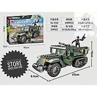Lego XJ-932 Lắp Ráp Xe Bọc Thép Half-Track ( 499+ Mảnh )