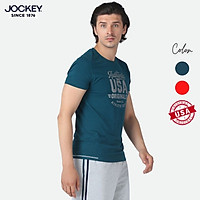 Áo Thun Nam Jockey Cotton Bambo Ngắn Tay In Chữ USA - JUMT0422