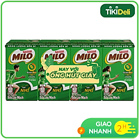 Lốc 4 hộp sữa lúa mạch Nestlé MILO 115ml