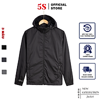 Áo Khoác Nam Vải Gió 5S (7 màu), Mũ Rời, Mềm Mại, Chống Thấm Nước, Cản Gió, Giữ Ấm Cực Tốt (AKG21012)