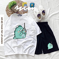 Đồ Bộ Hoạt Hình Unisex KHUNG LONG – Aossi , Set Cartoon, Freesize, Thun Cotton, Nam Nữ Đều Mặc Được