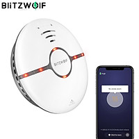 BlitzWolf BW-IS7 WiFi Smoke Detector LED Indicator 360° Sensing Fire APP Remote Alarm