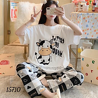 15710 Đồ Bộ dài BIG SIZE B ò S ữ a Quần Caro CR TNQD