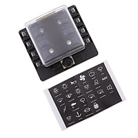1 In 8 Out Car Boat Automotive Mini/MIRCO2 Blade Fuse Block Holder Panel