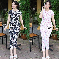 Quần áo nữ,bộ đồ mặc nhà, bộ ngủ áo cộc quần dài đẹp,phong cách trẻ trung