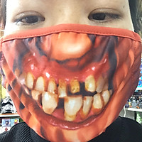 Khẩu trang vải kinh dị chống tia UV hàng cao cấp 3 lớp chất siêu đẹp hóa trang Halloween cho mọi lứa tuổi