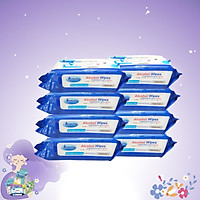 Combo thùng 8 gói Khăn ướt cồn kháng khuẩn cao cấp iHomeda ( 80 Miếng/ Gói) - Combo 8 of iHomeda premium anti-bacteria alcohol wipes ( 80 sheets per packpage) Mã sản phẩm: