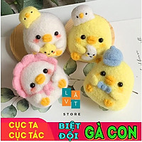 Bộ len chọc Biệt Đội Gà Con nhỏ nhắn - dễ thương - Needle felting chicken cho người mới bắt đầu