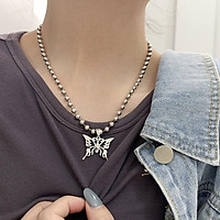 Vòng Cổ Gắn Mặt Hình Bướm Độc Đáo Cá Tính Phong Cách Harajuku