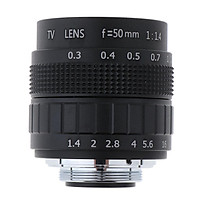 50mm f1.4 TV Lens for Canon EOS M+ C Mount Adapter + Macro Rings Black