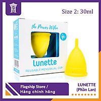 Cốc Nguyệt San Lunette Màu Vàng - Vật Liệu 100% Silicon Y Tế Đạt Chứng Nhận FDA - Nguyên Tem Niêm Phong - Sản Xuất Tại Phần Lan - Hàng Chính Hãng - Lunette Menstrual Cup Yellow