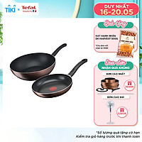Combo 2 chảo chống dính đáy từ Tefal - Chảo chiên 24cm G1430405 Day By Day & Chảo xào 26cm G1437705 Day By Day - Dùng cho mọi loại bếp - Hàng chính hãng