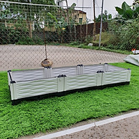 CHẬU GHÉP THÔNG MINH (150x50x23)Cm: Bền từ 8-10 năm, phù hợp mọi cây trồng và không gian, Module tùy biến kích thước, an toàn, trọng lượng nhẹ, kết cấu chắc chắn, có khay trữ và thoát nước.