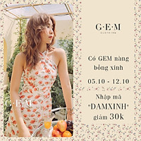 Đầm thiết kế trắng hoa cổ yếm Tulip Dress Gem Clothing SP006140