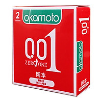 Bao Cao su Okamoto 0.01 PU Siêu mỏng Truyền Nhiệt Nhanh Hộp 2 Cái 