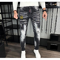 Quần jeans nam D2 co dãn thoải mái vảy sơn phối rách kiểu dáng trẻ trung phong cách mới Julido thời trang hàn quốc