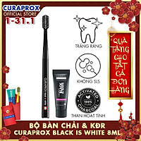 Kem đánh răng Curaprox Black Is White trắng răng bằng than hoạt tính