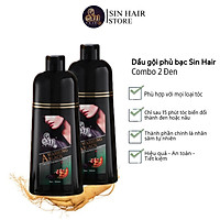 Combo 2 chai dầu gội phủ bạc Sin Hair màu đen, phủ đen tự nhiên nhân sâm Nhật Bản