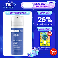 Kem làm mềm da tẩy da chết 5% AHA Paula's Choice resist daily smoothing treatment TẶNG mặt nạ Sexylook (Nhập khẩu)