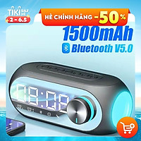 Loa bluetooth PAGINI L00CLO01 hiển thị đồng hồ màn hình tráng gương hiển thị đèn led nghe đài ,fm, radio,báo thức – Hàng nhập khẩu