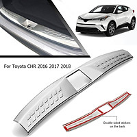 Stainless Steel Rear Trunk Pad Fender Car Accessories For Toyota C-HR CHR 2016 2017 2018 Rear Bumper Foot Plate