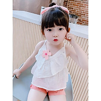 Bộ Đồ Bé Gái Áo Váy Cổ Bèo Và Quần Đũi Cộc Năng Động - Babimama