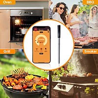 Smart Wireless Meat Thermometer 98.4ft Range True Smart Food Flesh Thermometer for Grill Oven Smoker Rotisserie BBQ