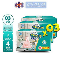 COMBO 3 - Tã quần Thạch Thảo Papy’s Size M L XL XXL - Tã quần cao cấp Siêu Thấm Khô Thoáng
