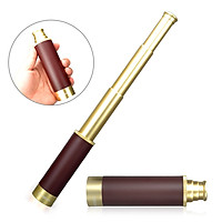 25x30 Pocket Zoomable Monocular Pirate Telescope Portable Collapsible Handheld Vintage Monocular Telescope