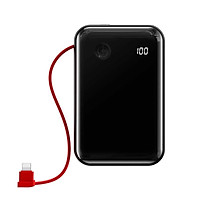 Pin sạc dự phòng 10.000mAh sạc nhanh 15W kèm dây Type-C hiệu Baseus Mini S Digital Display 3A cho Smartphone/ Tablet Samsung iPhone iPad Xiaomi Oppo Huawei (chuẩn QC 3.0 & PD 3.0, 2 input / 3 output, LCD display) - Hàng nhập khẩu