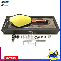 Gương Kính Chiếu Hậu Rizoma Elisse Màu Cam - Tặng Kèm Bộ Chế Xoay 360 Độ