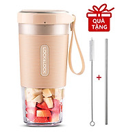 Máy Xay Sinh Tố Cầm Tay Lock&Lock EJJ321 (300ml) - Hàng Chính Hãng, Không Dây Dùng Pin Sạc, Dễ Mang Đi - Tặng Kèm Ống Hút Và Cọ Rửa Ống Hút