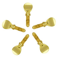 Golden Copper Saxophone Neck Tightening Screws Set of 5 Pieces, Sax Parts