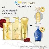 Bộ Ba Chăm Sóc Tóc TSUBAKI Phục Hồi Ngăn Rụng Tóc Gội Xả (490ml/chai) + Kem Xả 180g