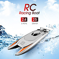 RC Boats for Kids Adult 25KM/H High Speed Racing Boat 2 Channels Remote Control Boats for Pools Racing Boat