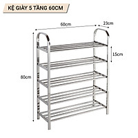 Giá kệ để giày dép 3/4/5/6 tầng khung inox chắc chắn, bền đẹp