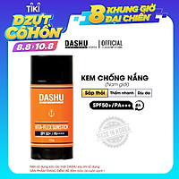 Kem chống nắng thỏi dạng Sáp tiện dụng cho Nam và Nữ Dashu Daily Vita-flex Sunstinck SPF50+/PA++++ 15g, chứa Vitamin và chất hữu cơ tự nhiên, không gây kích ứng da, phù hợp với mọi lứa tuổi, chống mồ hôi, bã nhờn, tốt cho da dầu và da mụn.