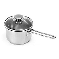 QUÁNH INOX 14 CM NẮP KIẾNG Q14-3DG