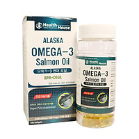 Viên dầu cá Alaska Omega 3 Fish oil bổ não, sáng mắt, khỏe mạnh tim mạch, tăng cường trí nhớ - Hộp 100 viên thành phần dầu cá 1000mg, EPA 180mg, DHA 120mg