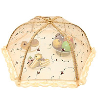 Ogilvy & Folding Foldable Breathable Meal Cover Dust Cover Cover Food Bowl Bowl Dining Table Float Anti-worm Cover Fruit Yarn Cover Full Embroidery AMY1203