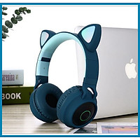 Tai nghe Bluetooth tai mèo đáng yêu có mic đàm thoại cao cấp, tai nghe mèo có đèn phát sáng cute tai nghe tai mèo thời trang, headphone Bluetooth đáng yêu có thể sử dụng khi chơi các tựa game online