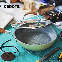 Chảo chiên chống dính Carote Bio Green 20/24/28/30cm có nắp đậy