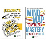 Combo 2 cuốn kỹ năng làm việc cực hay: Sketchnote - Phương Pháp Ghi Chú Sáng Tạo Bằng Hình Ảnh + Lập Bản Đồ Tư Duy Siêu Tốc ( Sách tin học văn phòng bán chạy)