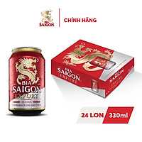 Thùng 24 Lon Bia Sài Gòn Export 330ml