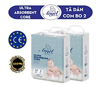 COMBO 2 Tã Dán ANGEL Ultra Absorbent Core Size NB62- S58-M54-L50-XL46