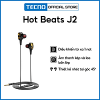 Tai nghe dây nhét tai TECNO J2 jack 3.5 mm| Điều khiển âm lượng | Âm thanh HD | Chống ồn - Hàng Chính Hãng