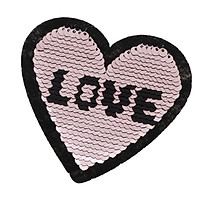 6pcs Heart Applique Sequin Sew on Clothes Bag DIY Embroidery Paillette Patch