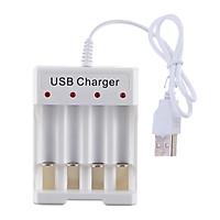 High Quality Protable 4 Slots AA AAA Rechargeable Battery Charger USB Power
